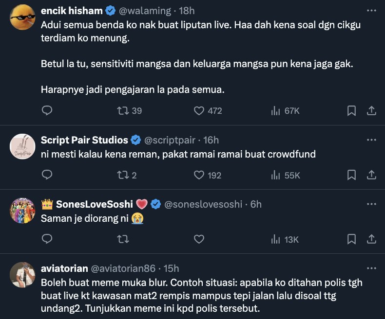 TikTok di tempat kemalangan